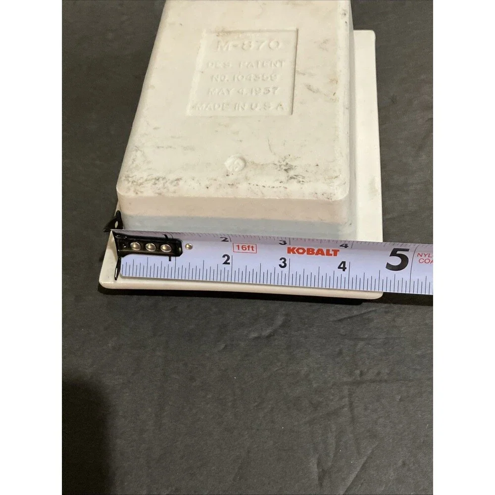 Vintage Antique White Porcelain Wall Mount Soap Dish 1937 Bathroom Fixture M-870
